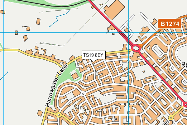 TS19 8EY map - OS VectorMap District (Ordnance Survey)