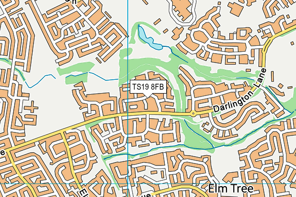 TS19 8FB map - OS VectorMap District (Ordnance Survey)