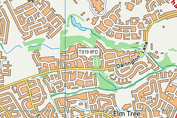 TS19 8FD map - OS VectorMap District (Ordnance Survey)