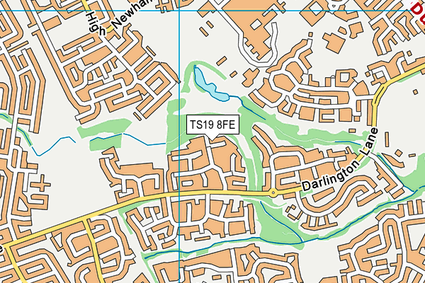 TS19 8FE map - OS VectorMap District (Ordnance Survey)