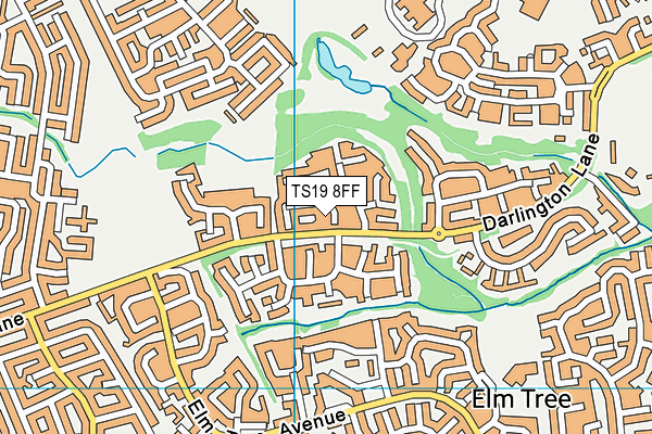 TS19 8FF map - OS VectorMap District (Ordnance Survey)