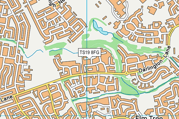 TS19 8FG map - OS VectorMap District (Ordnance Survey)