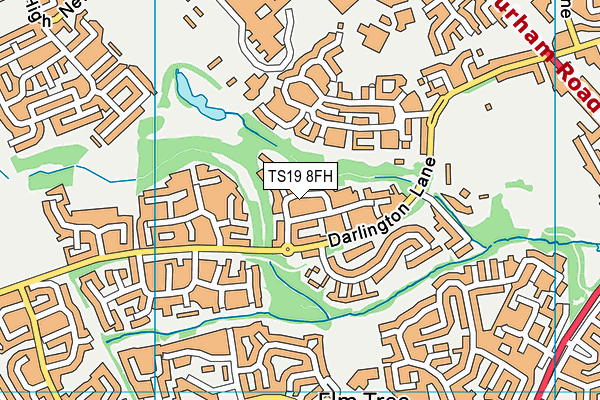 TS19 8FH map - OS VectorMap District (Ordnance Survey)