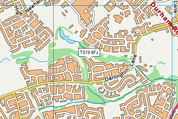 TS19 8FJ map - OS VectorMap District (Ordnance Survey)