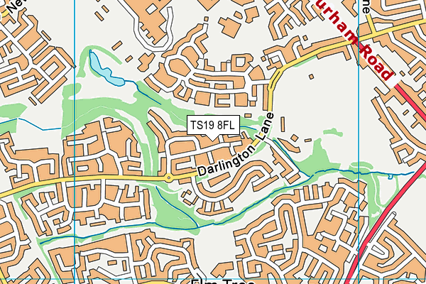 TS19 8FL map - OS VectorMap District (Ordnance Survey)