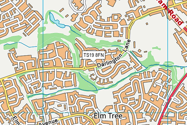 TS19 8FN map - OS VectorMap District (Ordnance Survey)