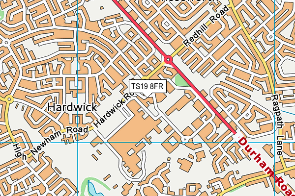 TS19 8FR map - OS VectorMap District (Ordnance Survey)