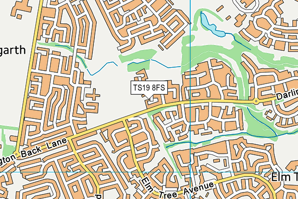 TS19 8FS map - OS VectorMap District (Ordnance Survey)