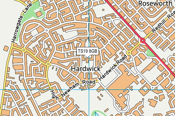 TS19 8GB map - OS VectorMap District (Ordnance Survey)