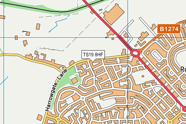 TS19 8HF map - OS VectorMap District (Ordnance Survey)