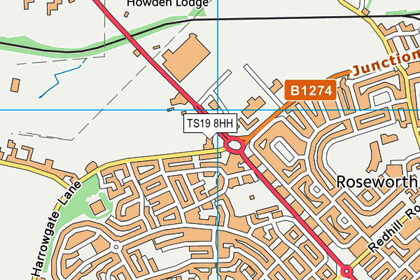 TS19 8HH map - OS VectorMap District (Ordnance Survey)