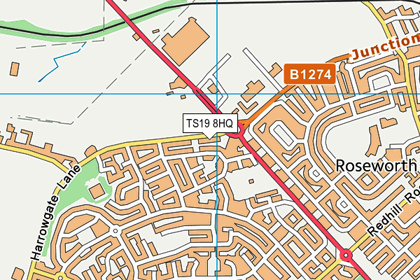 TS19 8HQ map - OS VectorMap District (Ordnance Survey)