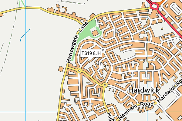 TS19 8JH map - OS VectorMap District (Ordnance Survey)