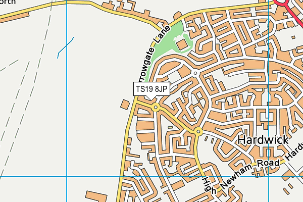 TS19 8JP map - OS VectorMap District (Ordnance Survey)