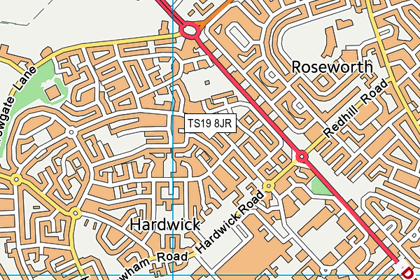 TS19 8JR map - OS VectorMap District (Ordnance Survey)