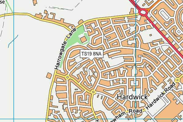 TS19 8NA map - OS VectorMap District (Ordnance Survey)