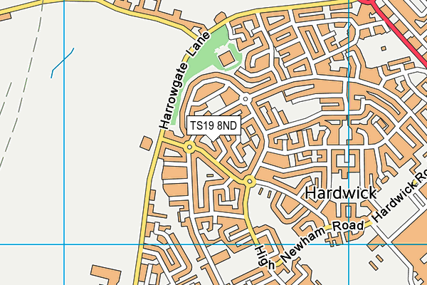 TS19 8ND map - OS VectorMap District (Ordnance Survey)