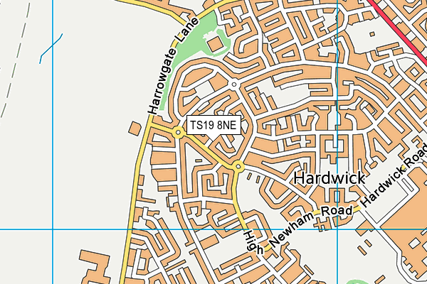 TS19 8NE map - OS VectorMap District (Ordnance Survey)