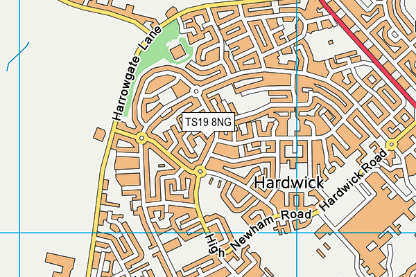 TS19 8NG map - OS VectorMap District (Ordnance Survey)