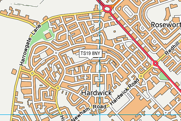 TS19 8NY map - OS VectorMap District (Ordnance Survey)