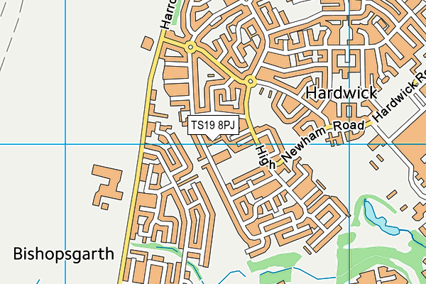 TS19 8PJ map - OS VectorMap District (Ordnance Survey)