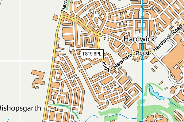 TS19 8PL map - OS VectorMap District (Ordnance Survey)