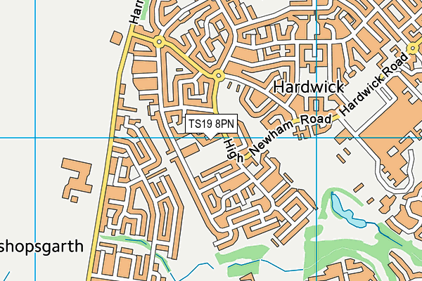 TS19 8PN map - OS VectorMap District (Ordnance Survey)