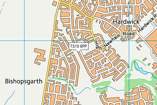 TS19 8PP map - OS VectorMap District (Ordnance Survey)