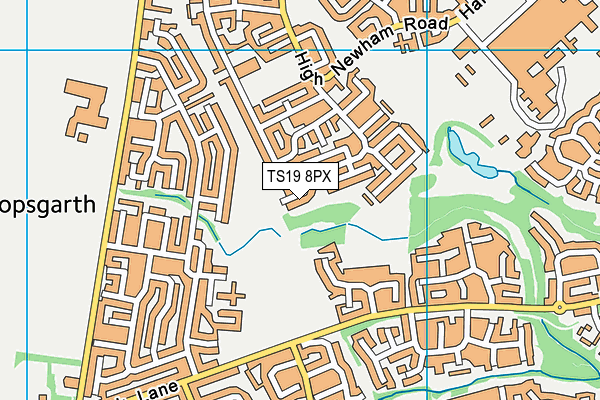 TS19 8PX map - OS VectorMap District (Ordnance Survey)