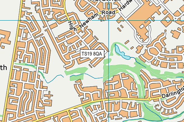 TS19 8QA map - OS VectorMap District (Ordnance Survey)