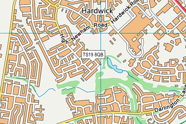 TS19 8QB map - OS VectorMap District (Ordnance Survey)