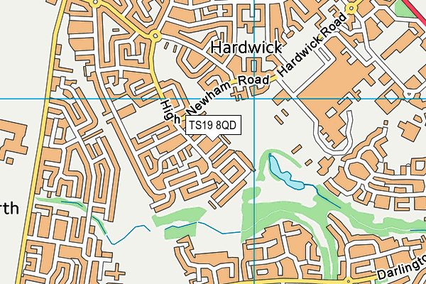 TS19 8QD map - OS VectorMap District (Ordnance Survey)