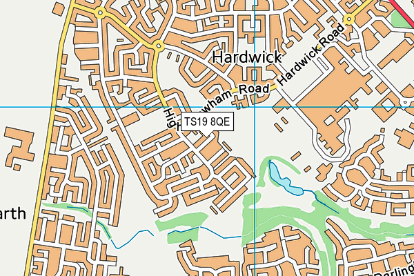 TS19 8QE map - OS VectorMap District (Ordnance Survey)