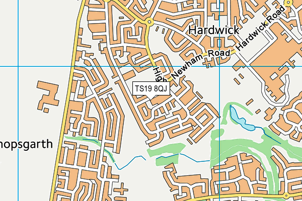 TS19 8QJ map - OS VectorMap District (Ordnance Survey)