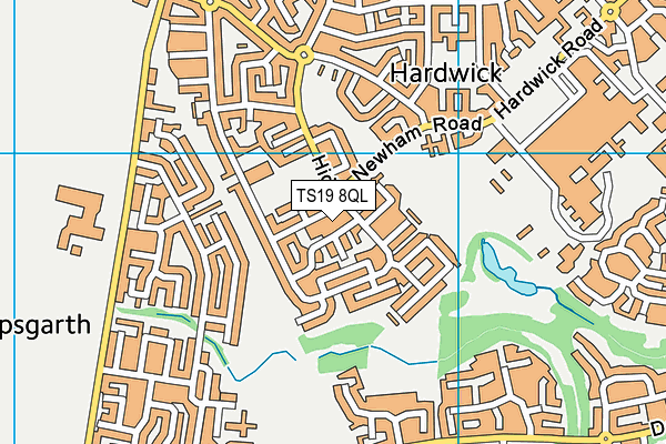 TS19 8QL map - OS VectorMap District (Ordnance Survey)
