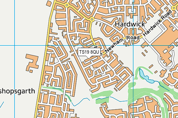 TS19 8QU map - OS VectorMap District (Ordnance Survey)