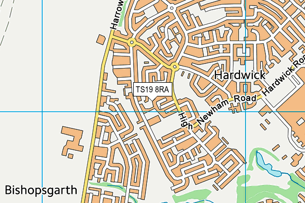 TS19 8RA map - OS VectorMap District (Ordnance Survey)