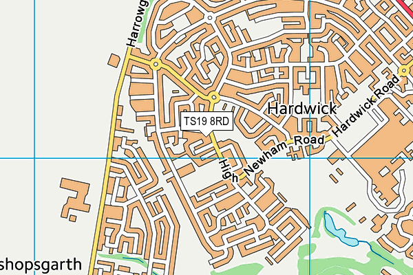 TS19 8RD map - OS VectorMap District (Ordnance Survey)