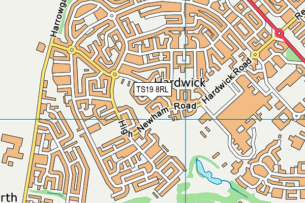 TS19 8RL map - OS VectorMap District (Ordnance Survey)