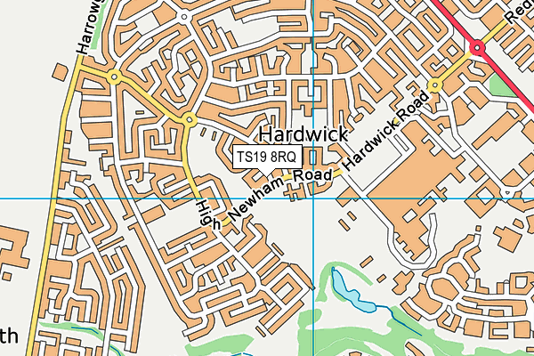 TS19 8RQ map - OS VectorMap District (Ordnance Survey)