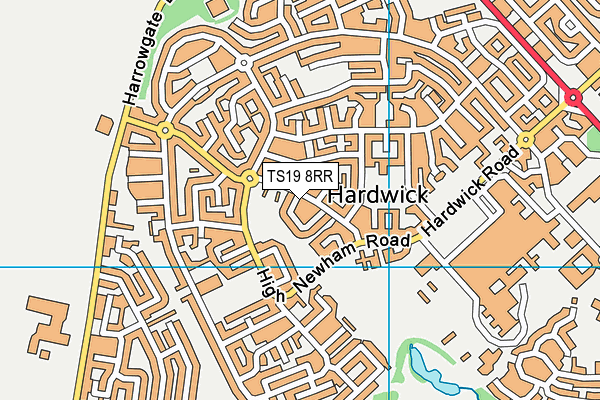 TS19 8RR map - OS VectorMap District (Ordnance Survey)