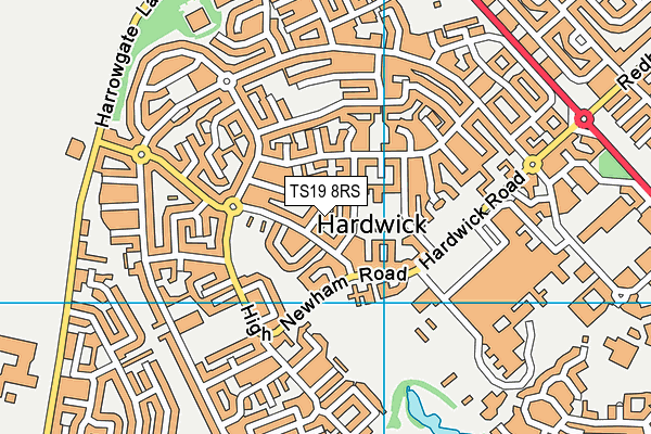 TS19 8RS map - OS VectorMap District (Ordnance Survey)