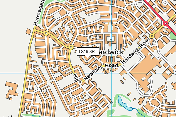 TS19 8RT map - OS VectorMap District (Ordnance Survey)