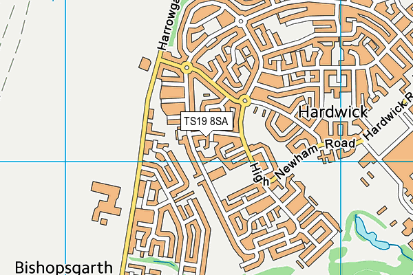 TS19 8SA map - OS VectorMap District (Ordnance Survey)