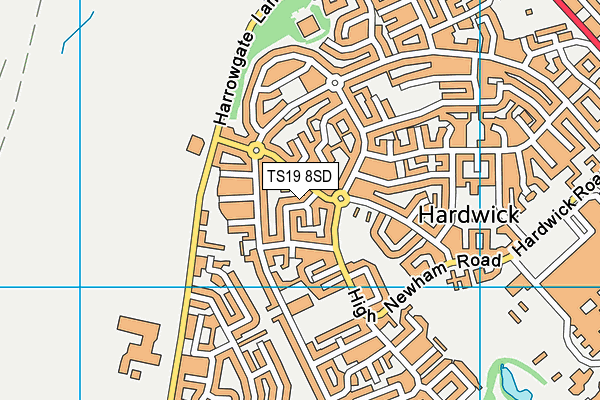 TS19 8SD map - OS VectorMap District (Ordnance Survey)