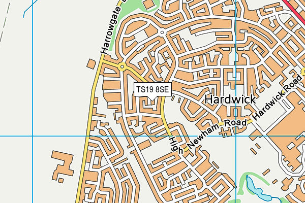 TS19 8SE map - OS VectorMap District (Ordnance Survey)