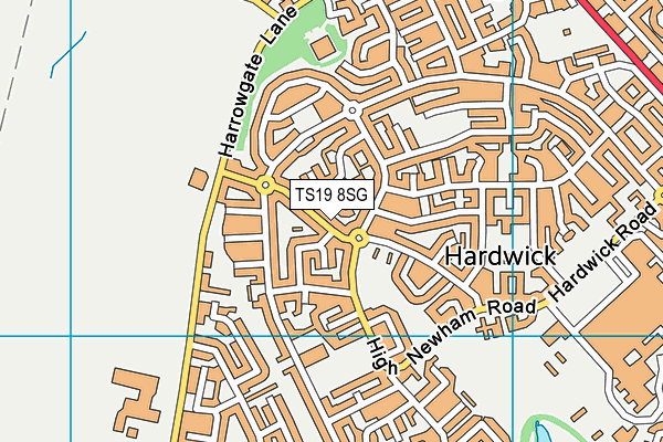 TS19 8SG map - OS VectorMap District (Ordnance Survey)