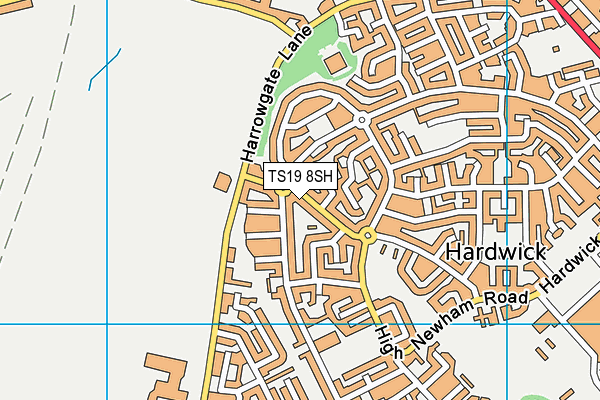 TS19 8SH map - OS VectorMap District (Ordnance Survey)