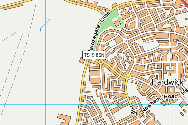 TS19 8SN map - OS VectorMap District (Ordnance Survey)