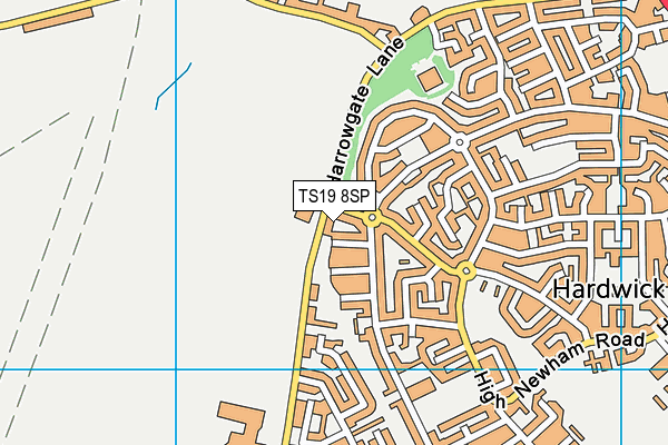 TS19 8SP map - OS VectorMap District (Ordnance Survey)